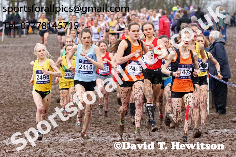 Womens under-20s 2018 British Inter Counties Cross Country Champs., Prestwold Hall, Loughborough. Photo: David T. Hewitson/Sports for All Pics